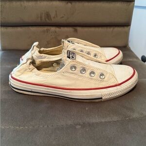 White Slip On Converse Women’s Size 8